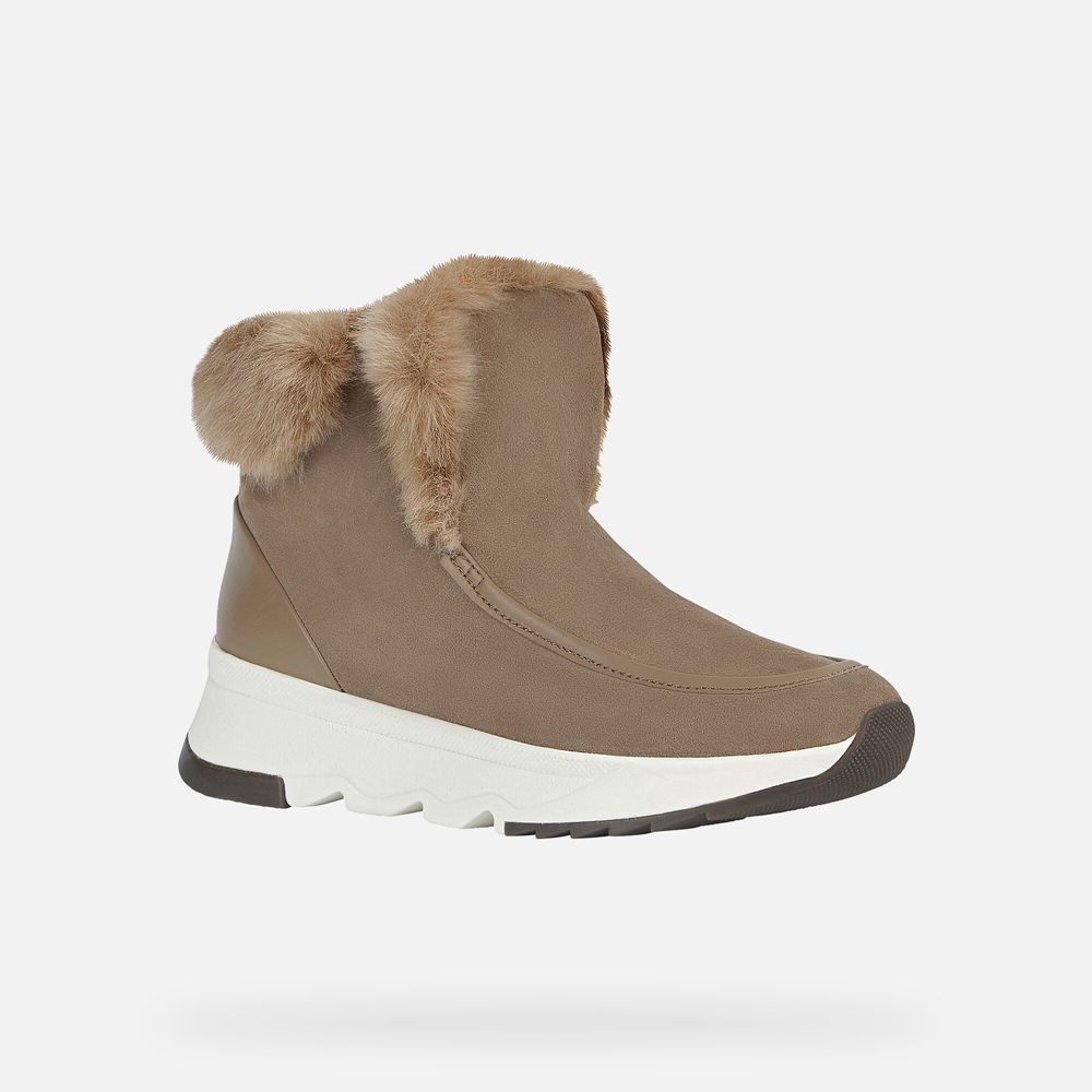 Geox Bayan Ankle Bot Koyu Bej Rengi - Falena Abx - KCX-942305